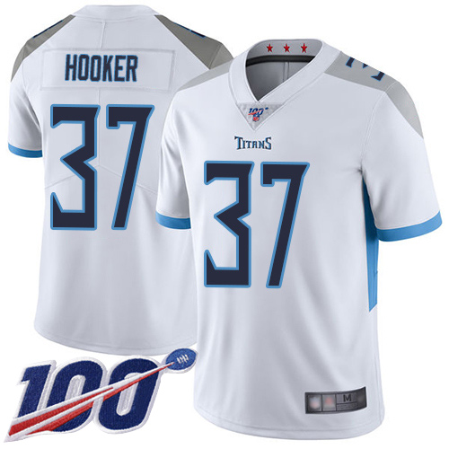 Tennessee Titans Limited White Men Amani Hooker Road Jersey NFL Football 37 100th Season Vapor Untouchable